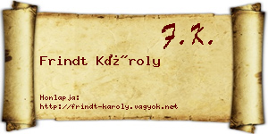 Frindt Károly névjegykártya